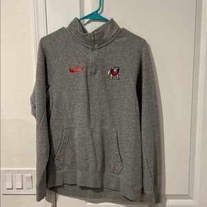 Nike Gray Zip-Up Men's Sweater—University of Georgia